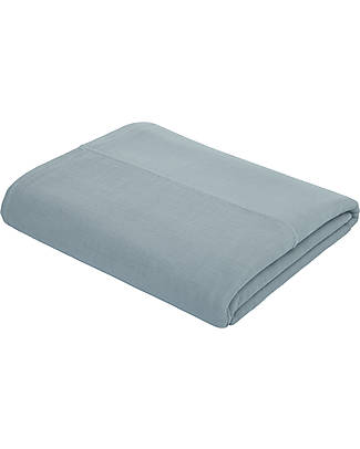 Numero 74 Top Flat Bed Sheet - Sweet Blue - 170x110 cm - Organic Cotton Muslin Bed Sheets and Pillow Cases