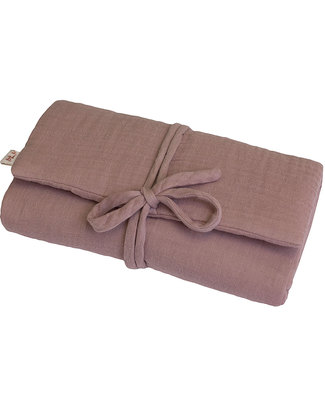 Numero 74 Travel Changing Pad - Dusty PInk - Cotton Muslin Travel Changing Mats