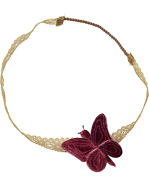 Numero 74 Velvet Butterfly Headband - Red Macaron - New Bohemian Collection Hair Accessories