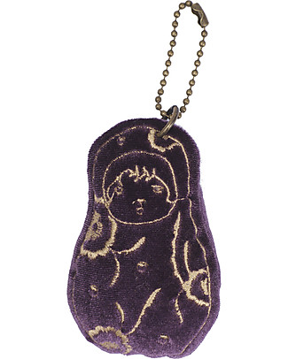 Numero 74 Velvet Matrioska Keychain - Sweet Aubergine - Perfect Gift! New Bohemian Collection Party Favours