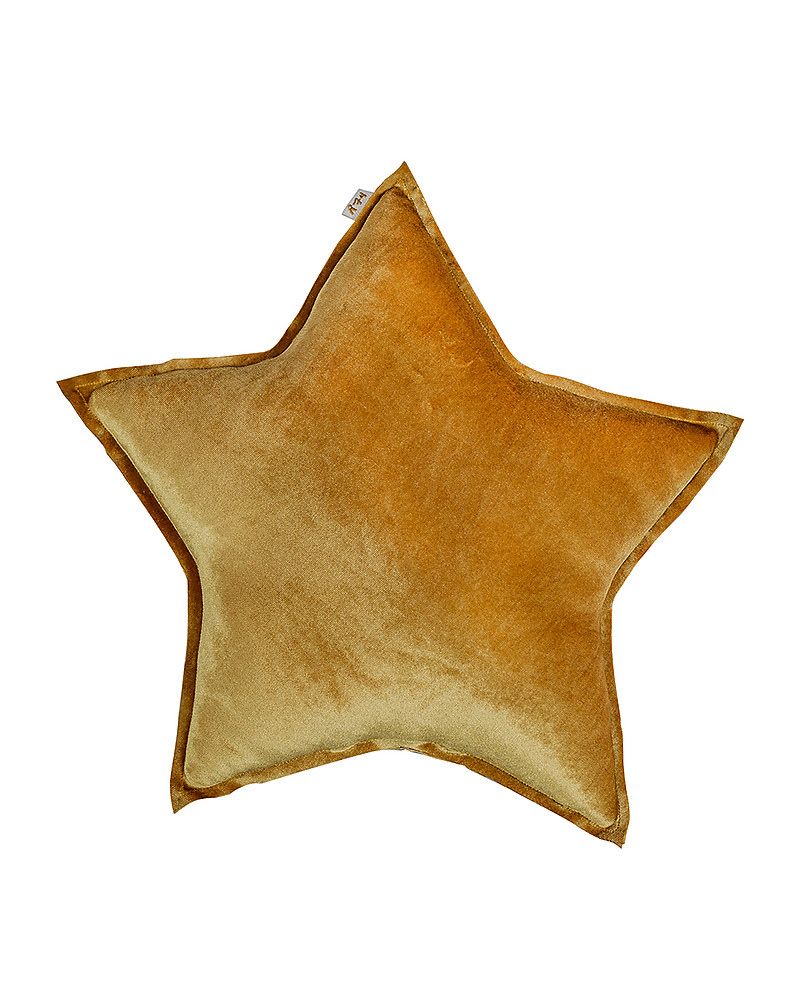 Numero 74 Velvet Star Cushion Small Gold unisex bambini