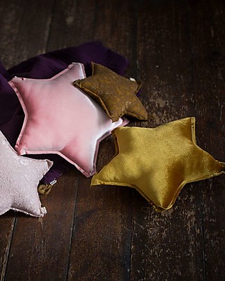 Numero 74 Velvet Star Cushion Small, Silver Grey Cushions