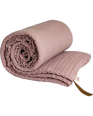 Numero 74 Winter Blanket, Dusty Pink - 80 x 110 cm - Double Cotton Muslin Blankets