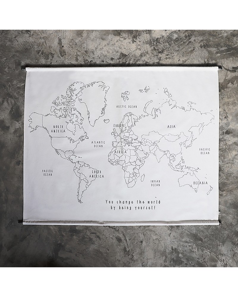 Numero 74 World Map Embroidery Kit - 110x80 cm unisex (bambini)