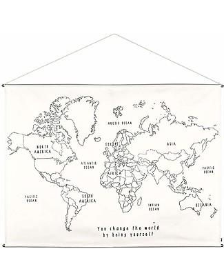 Numero 74 World Map Embroidery Kit - 110x80 cm Art & Craft Kits