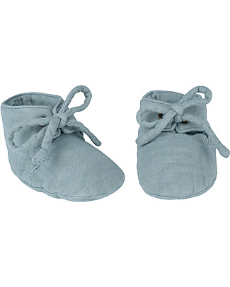 Numero 74 Yoghi Baby Slippers, Sweet Blue - Organic cotton Shoes