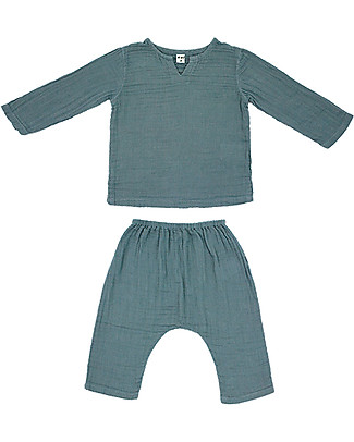 Numero 74 Zac Shirt + Pants Suit, Ice Blue - 100% cotton Special Occasion