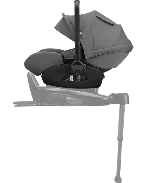 Nuna Arra Next Car Seat - Granite - Cognac - Reclining to 157 ° - Group 0+ Car Seats Group 0+/1