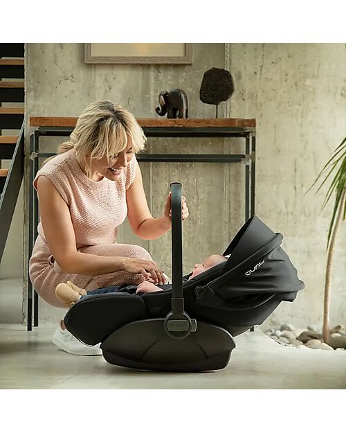 Nuna Arra Next Car Seat - Granite - Cognac - Reclining to 157 ° - Group 0+ Car Seats Group 0+/1