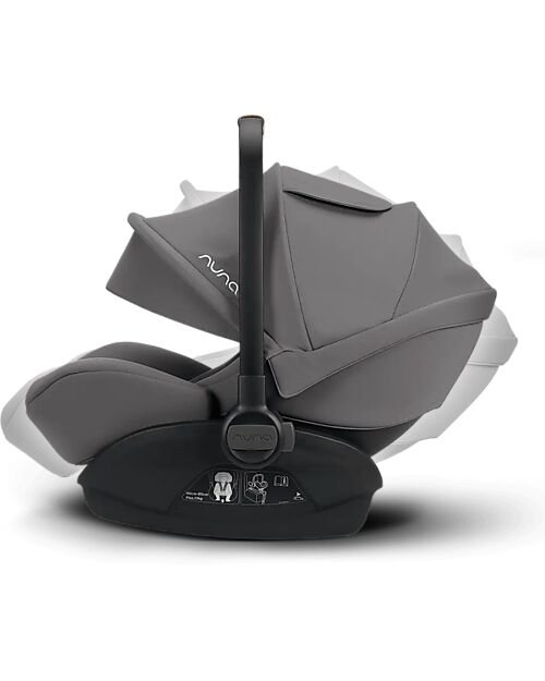 Nuna Arra Next Car Seat - Granite - Cognac - Reclining to 157 ° - Group 0+ Car Seats Group 0+/1