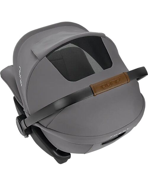 Nuna Arra Next Car Seat - Granite - Cognac - Reclining to 157 ° - Group 0+ Car Seats Group 0+/1