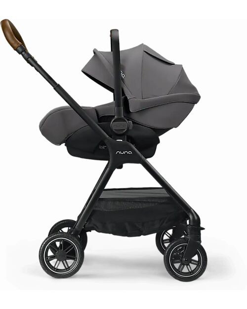 Nuna Arra Next Car Seat - Granite - Cognac - Reclining to 157 ° - Group 0+ Car Seats Group 0+/1