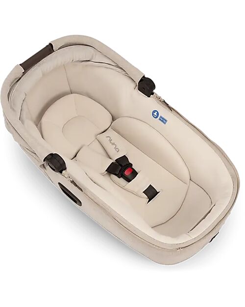Nuna Cari Next Carrycot for Stroller and Car - Biscotti - Compatible with Next Base - Lightweight Safe and Transportable Pram Systems