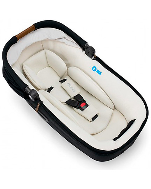 Nuna Cari Next for Stroller and Car - 0-6 Months - Caviar - Compatible with Base Next - Light Safe and Transportable Pram Systems