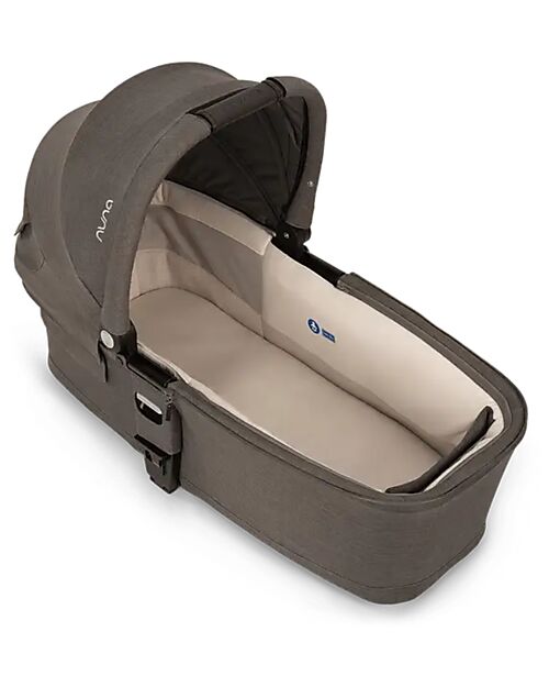 Nuna Carrycot for Mixx Next Stroller - Thunder - Connectable to the Stroller with one Click Pram Systems