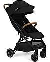 Nuna Compact TRVL Stroller - Caviar - Black - Ideal for Traveling and for the City! Lights Strollers