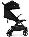 Nuna Compact TRVL Stroller - Caviar - Black - Ideal for Traveling and for the City! Lights Strollers