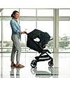 Nuna Compact TRVL Stroller - Caviar - Black - Ideal for Traveling and for the City! Lights Strollers