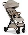 Nuna Compact TRVL Stroller - Hazelwood - Beige - Ideal for Traveling and for the City! Lights Strollers