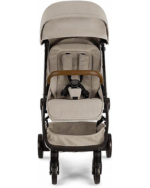 Nuna Compact TRVL Stroller - Hazelwood - Beige - Ideal for Traveling and for the City! Lights Strollers