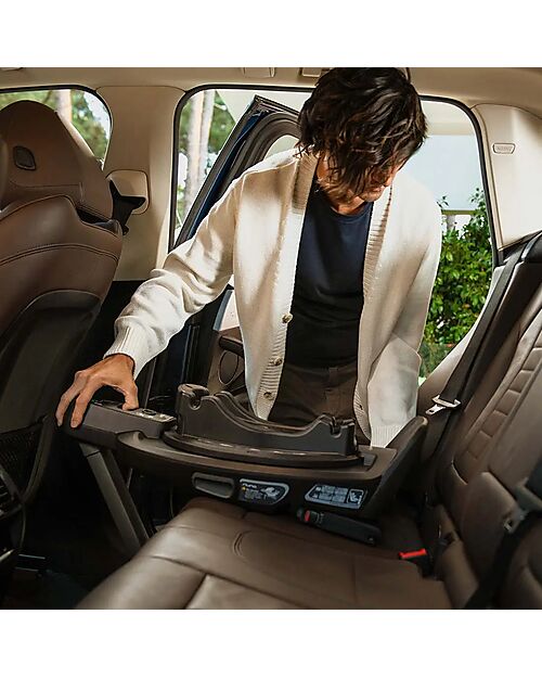 Nuna Curv Car Seat Base - Caviar - 360° Rotation Car Seat Accessories