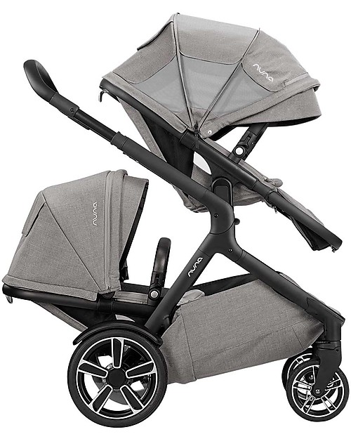 Nuna Demi Grow Stroller - Frost - Convert to Double! Double Pushchairs