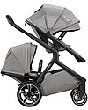 Nuna Demi Grow Stroller - Frost - Convert to Double! Double Pushchairs