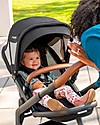 Nuna Demi Grow Stroller with Summer Canopy - Caviar - Convert to Double! Double Pushchairs