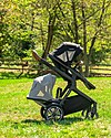 Nuna Demi Grow Stroller with Summer Canopy - Caviar - Convert to Double! Double Pushchairs