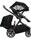 Nuna Demi Grow Stroller with Summer Canopy - Caviar - Convert to Double! Double Pushchairs