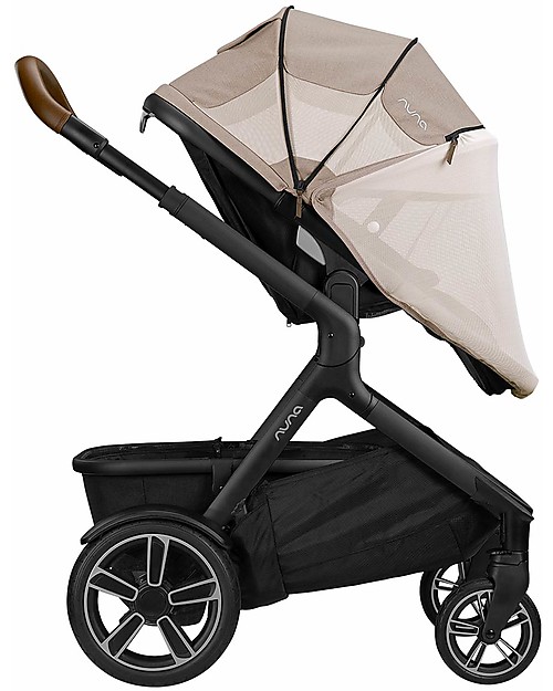 Nuna Demi Grow Stroller with Summer Canopy - Timber - Convert to Double! Double Pushchairs