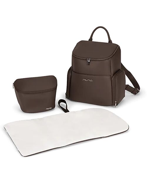 Nuna Diaper Bag - Cocoa - with Changing Pad Changing Backpack