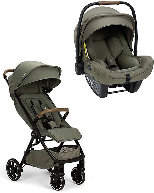 Nuna Duo Stroller TRVL lx + Car Seat Pipa Next i-Size - Pine - Coffeee Trio and Duo Strollers