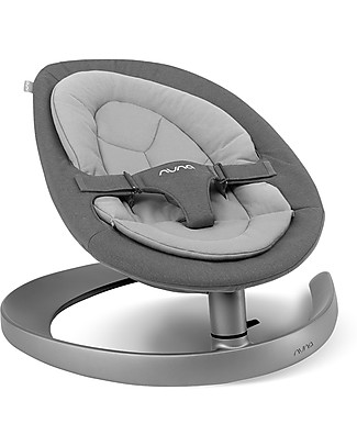 Nuna Electric Leaf Curv Rocking Seat - Granite - Elegant + Quiet + Natural! Bouncers