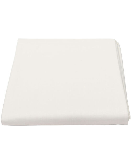 Nuna Fitted Sheet - for SENA Travel Cot - White - Organic Cotton Cradle Bed Linen