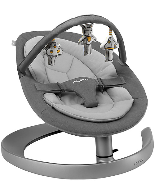 Nuna Leaf Curv Rocking Chair - Granite - Elegant - Turns into a Comfortable Armchair! Bouncers