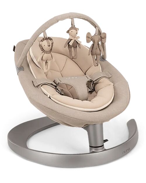 Nuna Leaf Grow Rocking Bouncer - Biscuits - with Toybar Bouncers
