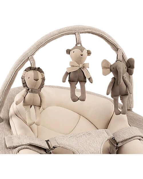 Nuna Leaf Grow Rocking Bouncer - Biscuits - with Toybar Bouncers