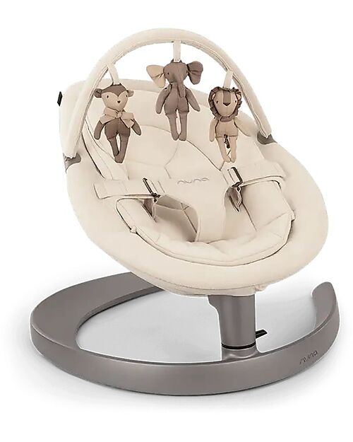 Nuna Leaf Grow Rocking Bouncer - Cloud - with Toybar Bouncers