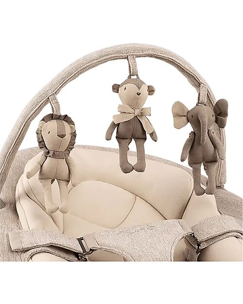 Nuna Leaf Grow Rocking Bouncer - Cloud - with Toybar Bouncers