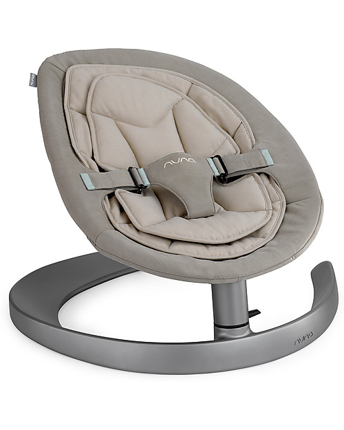 Nuna LEAF™  Curv Rocking Seat Mink - Organic Cotton Quilting Quiet and Natural! Bouncers
