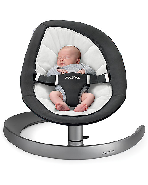 Nuna LEAF™  Curv Rocking Seat Mink - Organic Cotton Quilting Quiet and Natural! Bouncers