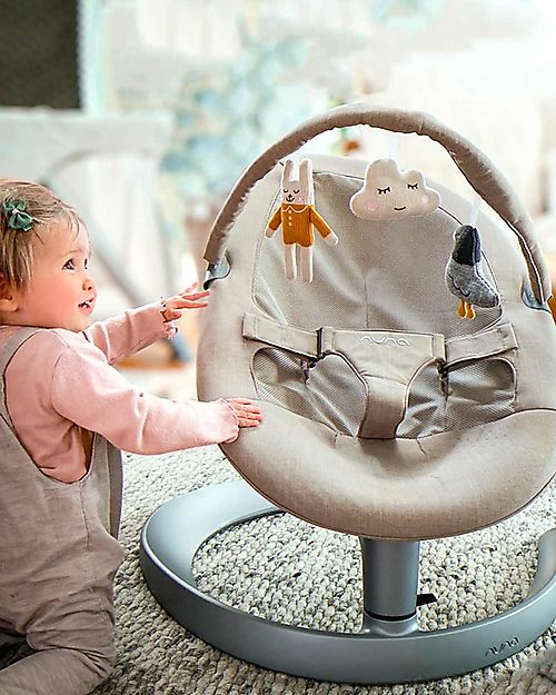 Nuna OUTLET - Leaf Grow Rocking Seat - Biscuit - Evolves with Baby! - Showroom Sample Bouncers