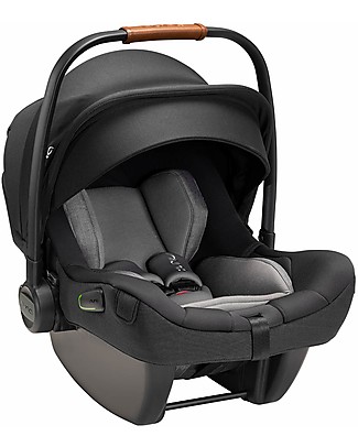 Nuna Pipa Next Car Seat - Caviar - 0-18 Months - Double Installation Lights Strollers