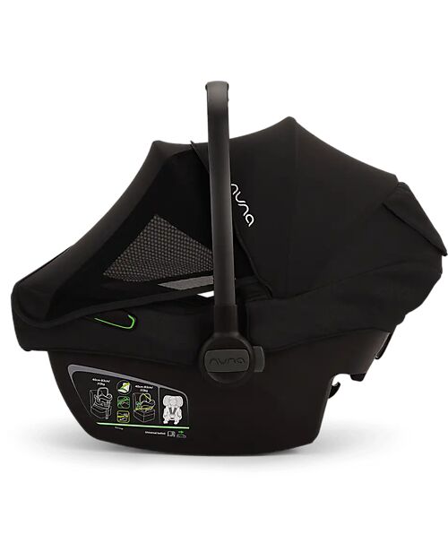 Nuna Pipa Next i-Size Car Seat - Caviar - Chocolate - Double Installation - Group 0+ Car Seats Group 0+/1