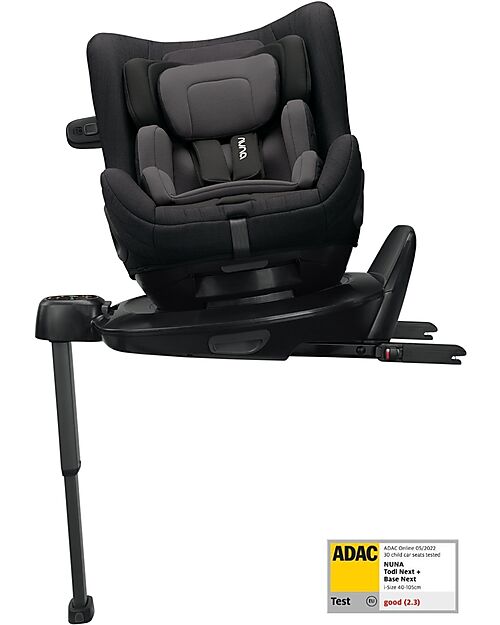Nuna Todl Next Car Seat - Caviar - 0-4 Years - Compatible with Base Next - for Both Directions of Travel Car Seats Group 0+/1