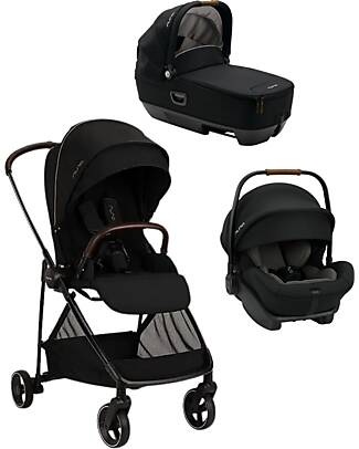 Nuna Trio Ixxa Stroller + Car Seat + Carry Cot - Black Trio and Duo Strollers