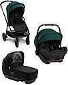 Nuna Trio Passeggino Triv Next + Seggiolino Arra Next - Lagoon + Navicella Cari Next - Caviar Trio and Duo Strollers