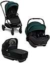 Nuna Trio Passeggino Triv Next + Seggiolino Arra Next - Lagoon + Navicella Lytl - Caviar Trio and Duo Strollers