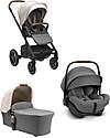 Nuna Trio Stroller + Mixx Next Birch Carrycot + Arra Next Car Seat - Granite Trio and Duo Strollers